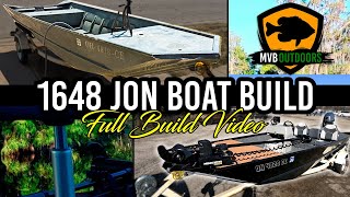 1648 Jon Boat Conversion  FULL Build Start to Finish Transformation [upl. by Rheingold419]