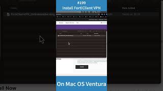 How to install Forticlient VPN on Mac os Ventura shorts [upl. by Neeloj601]