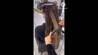 Straightener se baal curly kaise karecurlyhair beautywithanu shortvideo youtubevideo [upl. by Ania]