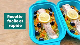 Saumon en papillote  Poireaux carottes olives noires [upl. by Dumm]