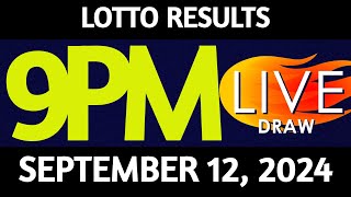 Lotto Result Today 900 pm draw September 12 2024 Thursday PCSO LIVE [upl. by Seldan]