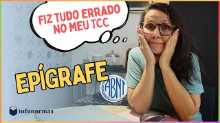 Como escrever e formatar EPÍGRAFE em seu TCC ABNT [upl. by Gabi]