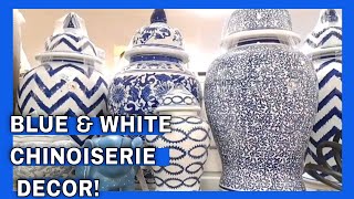 NEW 2024 BLUE amp WHITE CHINOISERIE DECOR GLAM ELEGANT chinoiserieblueandwhitedecor [upl. by Hairahcaz]