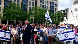 SGP solidariteitsactie Israel op de Dam in Amsterdam [upl. by Varuag]