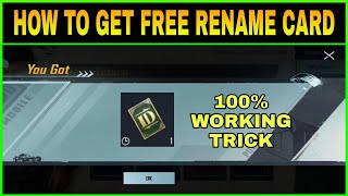 HOW TO GET FREE RENAME CARD IN PUBG MOBILE  NEW RETURNER EVENTS TO GET FREE REWARDS [upl. by Rawde]