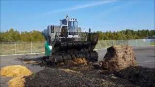 Terex TWT 500 Windrow turner in Estonia [upl. by Berlyn]