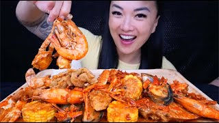 SEAFOOD BOIL THAILAND EDITION ASMR EATING SOUNDS LIGHT WHISPERS [upl. by Mukund]