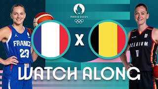 France v Belgium  Womens Olympic Basketball Tournament Paris 2024  Watch Along ⚡🏀 [upl. by Reg18]