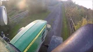 John Deere 7530 Premium  Drawing Maize GoPro  PURE SOUND [upl. by Angelica]