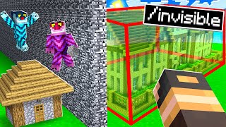 CASA INVISIBILE RICCA CONTRO CASA INVISIBILE POVERA SU MINECRAFT [upl. by Anuaik6]