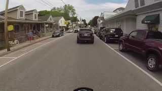 Bridgton Maine Riding through on the Triumph Bonneville [upl. by Acirtap]