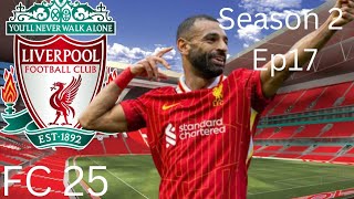 Ep 17 of Liverpool career mode Mo Salah bags a hatrick [upl. by Maletta]