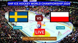 Poland Vs Sweden LIVE Score UPDATE Today IIHF Ice Hockey World Championship Match May 12 2024 [upl. by Brant]