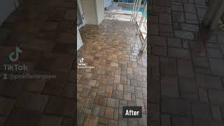 Paver sealing before and after shorts shortsvideo [upl. by Amiarom]