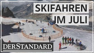 Skifahren im Juli Augenschein am Hintertuxer Gletscher [upl. by Jacobo]