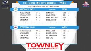 Footscray 2nd XI v Northcote 2nd XI [upl. by Llednil]