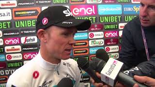 Chris Froome  Postrace interview  Stage 14  Giro dItalia  Tour of Italy 2018 [upl. by Dolorita]