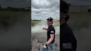 Fire Extinguisher vs 70 lb bow archery outdoors gun hunting yeeyee [upl. by Einnalem790]