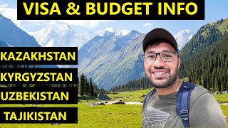 How to travel Kazakhstan Kyrgyzstan Uzbekistan Tajikistan in budget   Visa info  Budget info [upl. by Bensky]