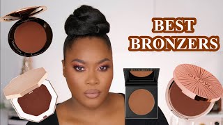 BEST BRONZERS FOR DARK SKIN  FAVORITE AFFORDABLE AND HIGH END BRONZERS  SWATCHES 2021 [upl. by Caresse861]