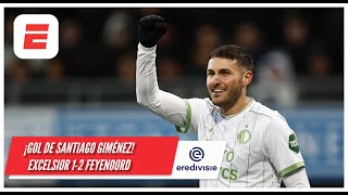 DOBLETE de SANTIAGO GIMÉNEZ con definición de CRACK Excelsior 12 Feyenoord  Eredivisie [upl. by Dnalyag]