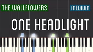 The Wallflowers  One Headlight Piano Tutorial  Medium [upl. by Nivat728]