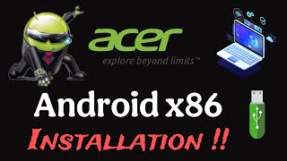 Android x8664 on Acer laptop with Root access  Android Os on UEFI system BlissOS  1000 Working [upl. by Barbabas781]