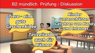 Mündlich Prüfung Telc B2  Diskussion  Teilzeitarbeit  Handy und Internet  Eine gute Geschenkidee [upl. by Cotterell]