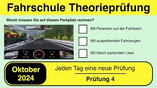 🚘 Führerschein Theorieprüfung Klasse B 🚗 Oktober 2024  Prüfung 4🎓📚 [upl. by Stilla]