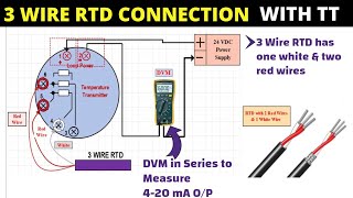 Procedure for 3 Wire RTD Connection with Temperature Transmitter [upl. by Xad]