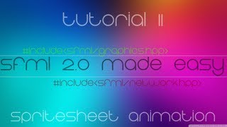 C Sfml 20 Made Easy Tutorial 11  SpriteSheet Animation [upl. by Nnairet109]