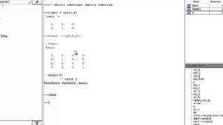 curso de Scilab 03  Matrices y operaciones avanzadas con matrices [upl. by Sylas372]