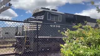 The SD60Es go back west past Sloss Furnaces Birmingham 7102024 1139 AM [upl. by Norraf]