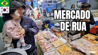 VLOG DE UM DIA COMUM fomos no mercado de rua com as crianças NOSSA VIDA NA CORÉIA [upl. by Alyaj]