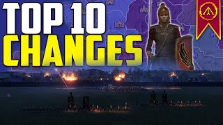 Top 10 Changes  Total War Rome Remastered [upl. by Nnylg]