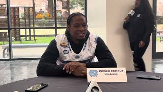 UNC Power Echols PreWest Virginia Interview  Inside Carolina Interviews [upl. by Iveksarap]