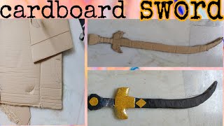 DIY How to make sword with cardboardbest cardboard DIYcardboard sword usefulshrihithamarri [upl. by Zrike]