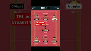 TEL vs PUN Dream11 Team  PKL Season11  shorts pkl11 telvspun [upl. by Grayce10]