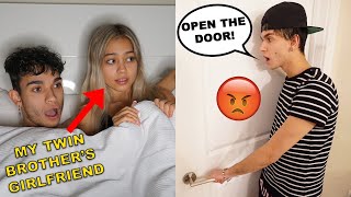 CHEATING WITH THE DOOR LOCKED PRANK ON TWIN BROTHER [upl. by Adnor]