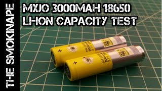 MXJO 3000mah 18650 Liion Rechargeable Battery Capcaity Test  TheSmokinApe [upl. by Nodgnal]