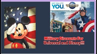 What Military Discounts Do Universal and Disney Offer [upl. by Webber]