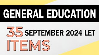 Gen Ed  SEPTEMBER 2024 LET [upl. by Akcirre]