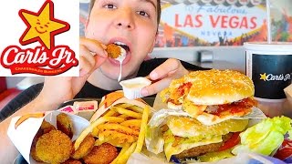 Carls Jr • 3000 Calories • Las Vegas • MUKBANG [upl. by Adieren]