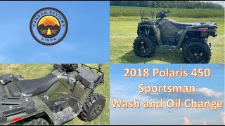 Polaris Sportsman 450 Oil Change [upl. by Didier]