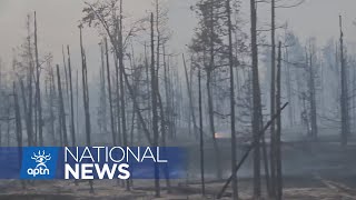 Jasper National Park and the townsite of Jasper evacuate due to Alberta wildfires  APTN News [upl. by Aihtak115]