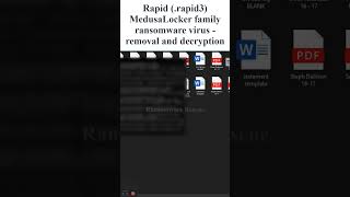 SOLVED  Rapid rapid3 MedusaLocker family ransomware virus  removal and decryption [upl. by Nyhagen399]