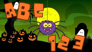 Abc and 123 Song in Halloween 🎃  Learn abc Song  Numbers 1 to 50  Alphabets  Counting Song [upl. by Etom758]