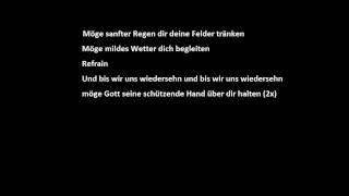 Irischer Segenswunsch Mögen sich die Wege Lyrics [upl. by Belle350]