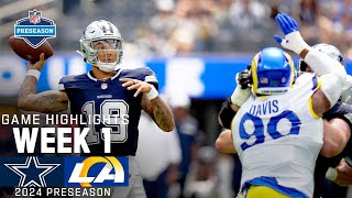 Dallas Cowboys vs Los Angeles Rams  2024 Preseason Week 1 Game Highlights [upl. by Ogdan]