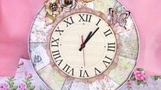 DIY Shabby chic Clock  ENG Series [upl. by Dez350]